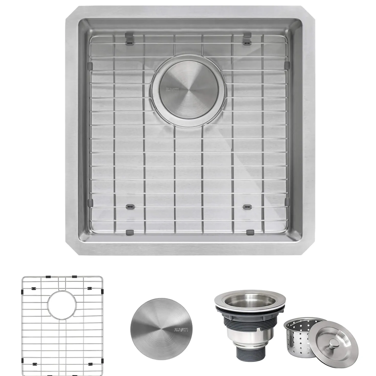 Ruvati 18" Undermount Prep Sink - 16 Gauge Stainless