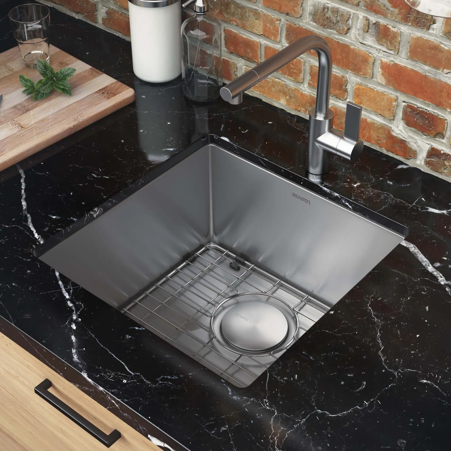 Ruvati 18" Undermount Prep Sink - 16 Gauge Stainless