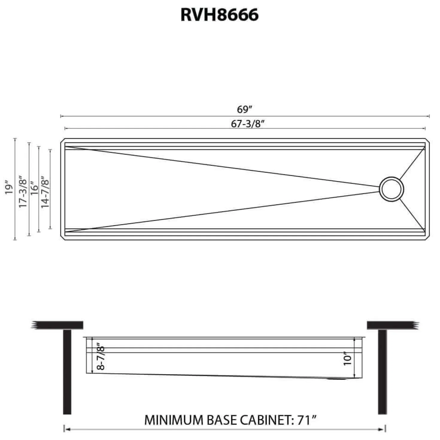 Ruvati 69" Undermount Two-Tiered Workstation Kitchen Sink | GIANT SINK