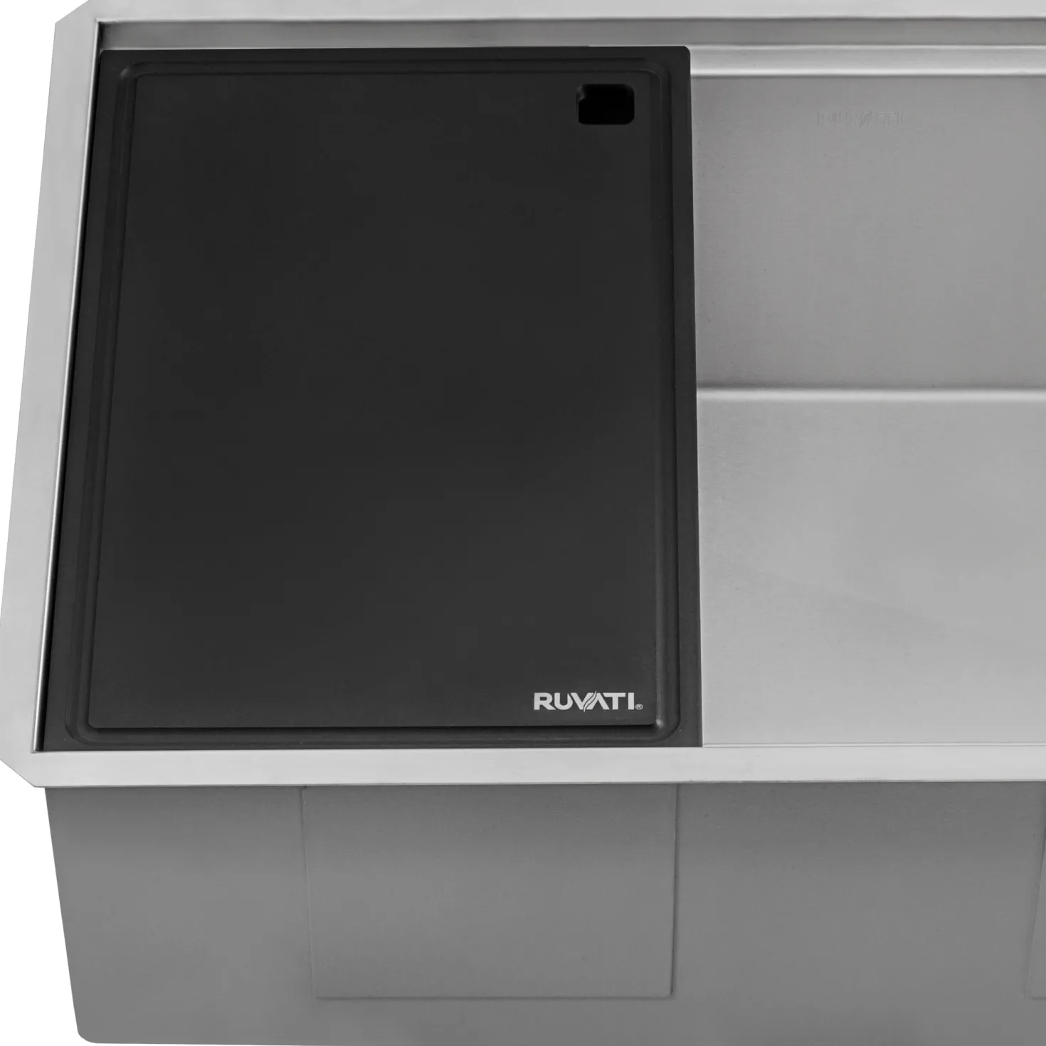 Ruvati 33" Undermount Workstation Offset Drain Kitchen Sink