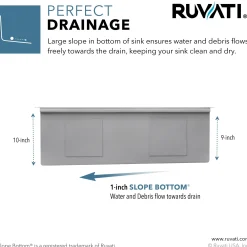 Ruvati 30" Undermount Workstation Offset Drain Kitchen Sink