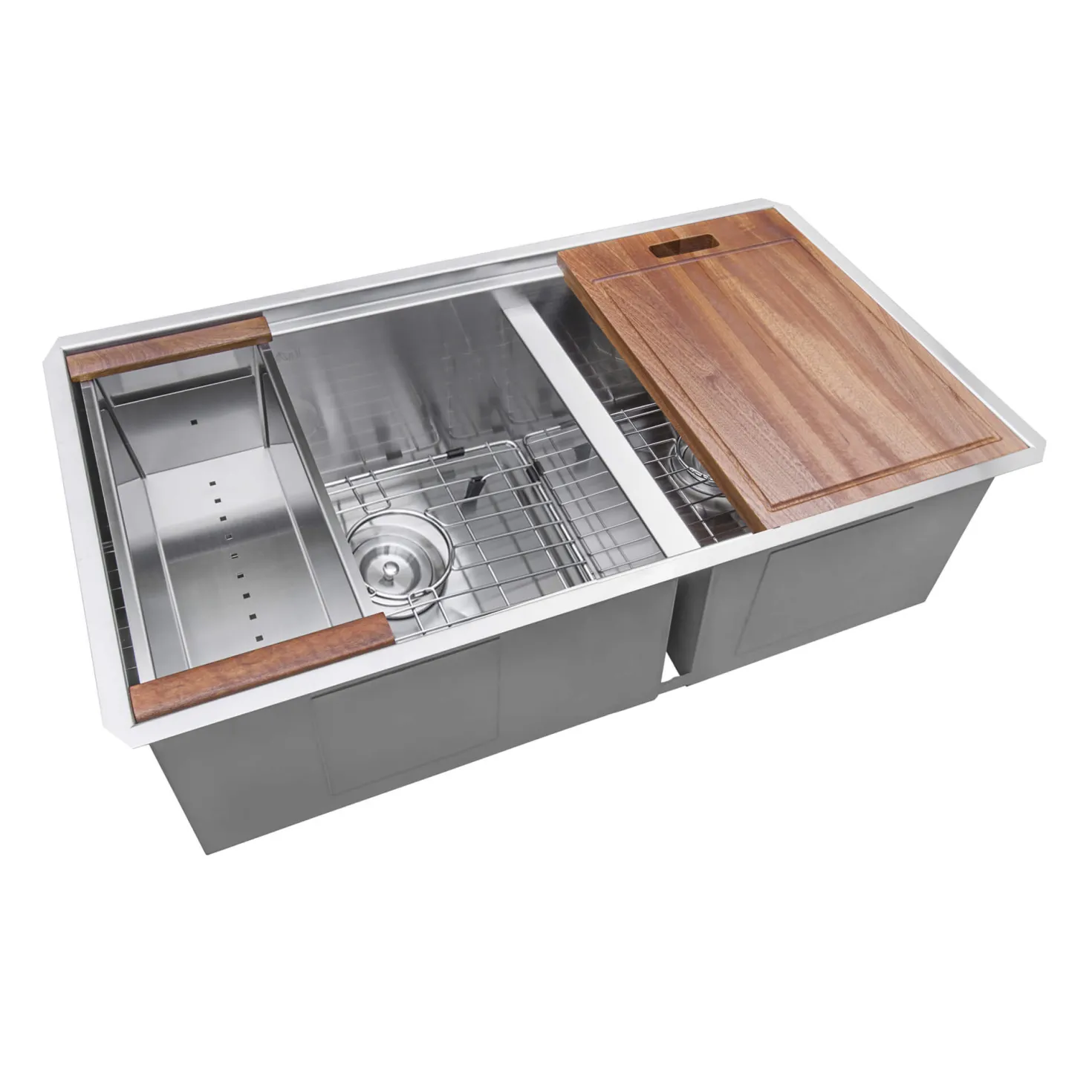 Ruvati 28" Undermount Workstation Low Divide 60/40 Kitchen Sink