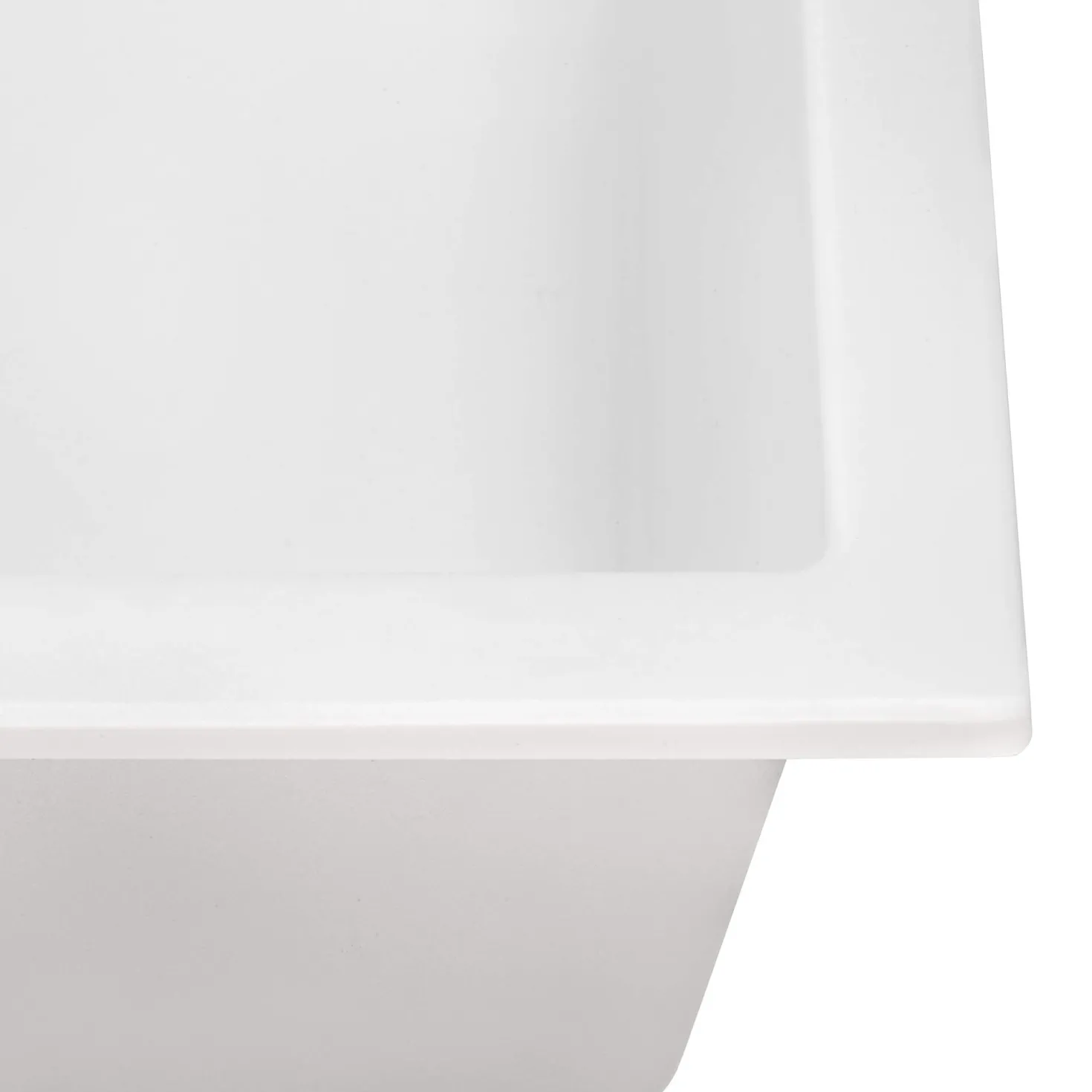 Ruvati 21" White Composite Single Bowl Undermout Kitchen Sink