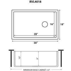 Ruvati 30" White Fireclay Farmhouse Offset Drain Single Bowl Kitchen Sink with Matte Black Apron
