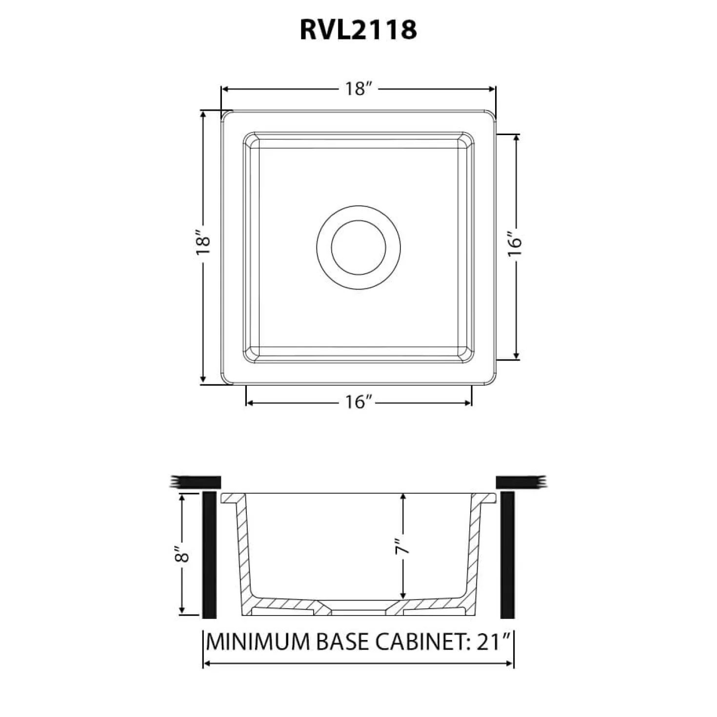 Ruvati 18" White Fireclay Kitchen Prep Sink | Made in Italy