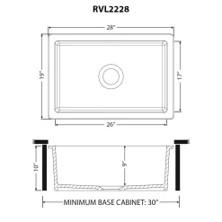 Ruvati 28" White Fireclay Kitchen Sink | Made in Italy
