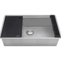 Ruvati 33" Workstation Scratch Resistant Hex Bottom Stainless Steel Kitchen Sink
