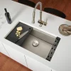 Ruvati 30" Workstation Scratch Resistant Hex Bottom Stainless Steel Kitchen Sink