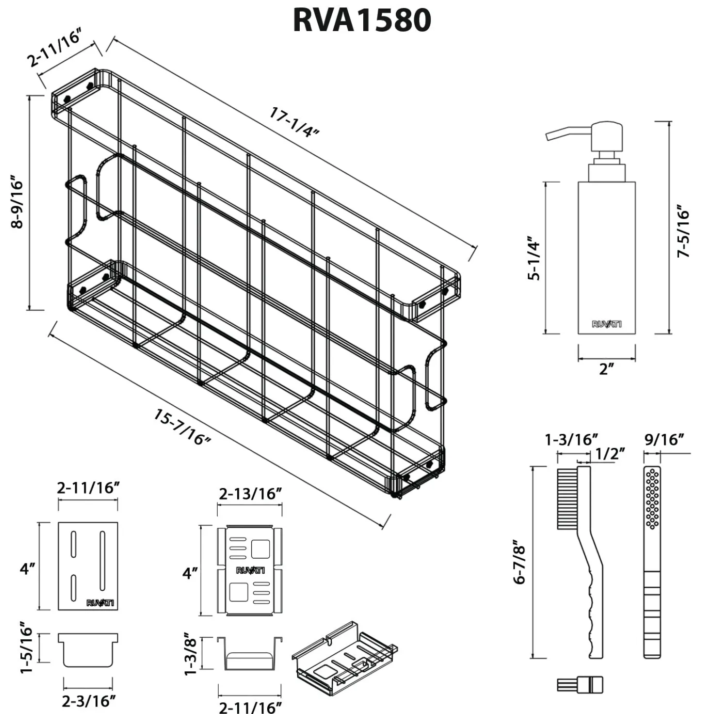 Ruvati Workstation Sink Organizer
