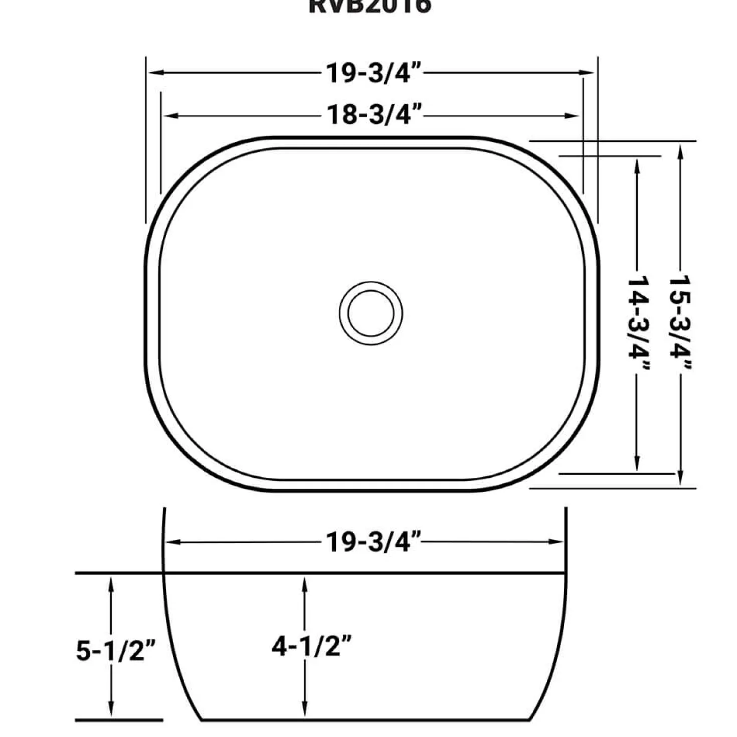 Ruvati 20" x 16" Bathroom Vessel Sink | White with Rose Gold