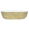 Ruvati 20" x 16" Bathroom Vessel Sink | White with Gold