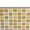 Ruvati 15" x 15" Bathroom Vessel Sink with Gold Pattern Exterior in White