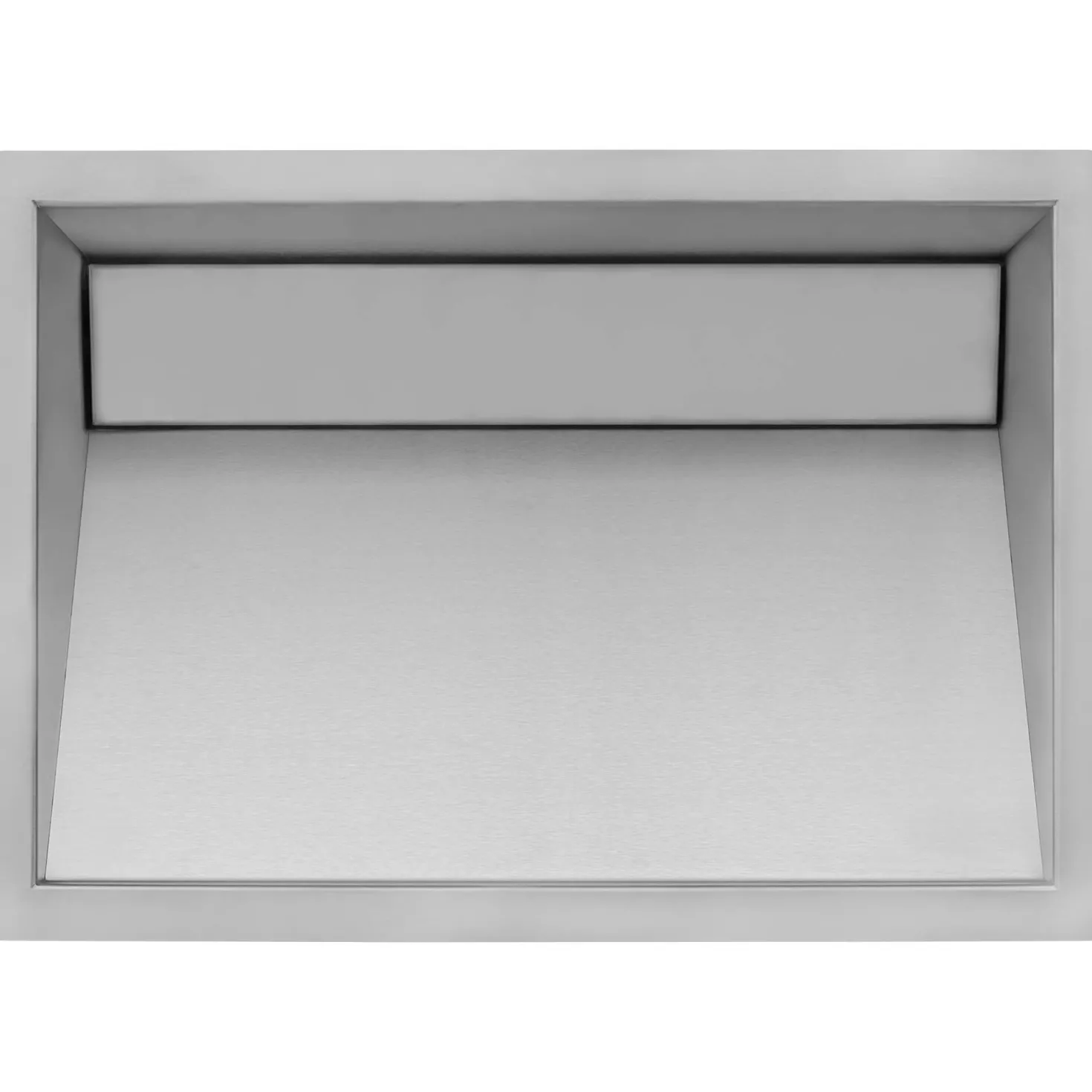 Ruvati 20 x 14" Brushed Stainless Steel Undermount Ramp Bathroom Sink