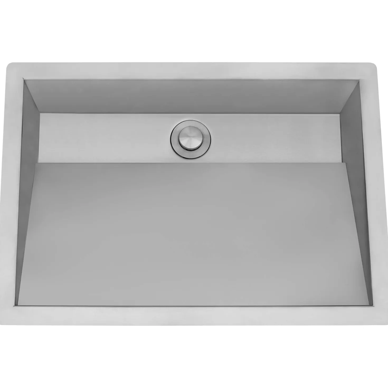 Ruvati 20 x 14" Brushed Stainless Steel Undermount Ramp Bathroom Sink