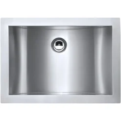 Ruvati 20" x 14" Brushed Stainless Steel Rectangular Undermount Bathroom Sink
