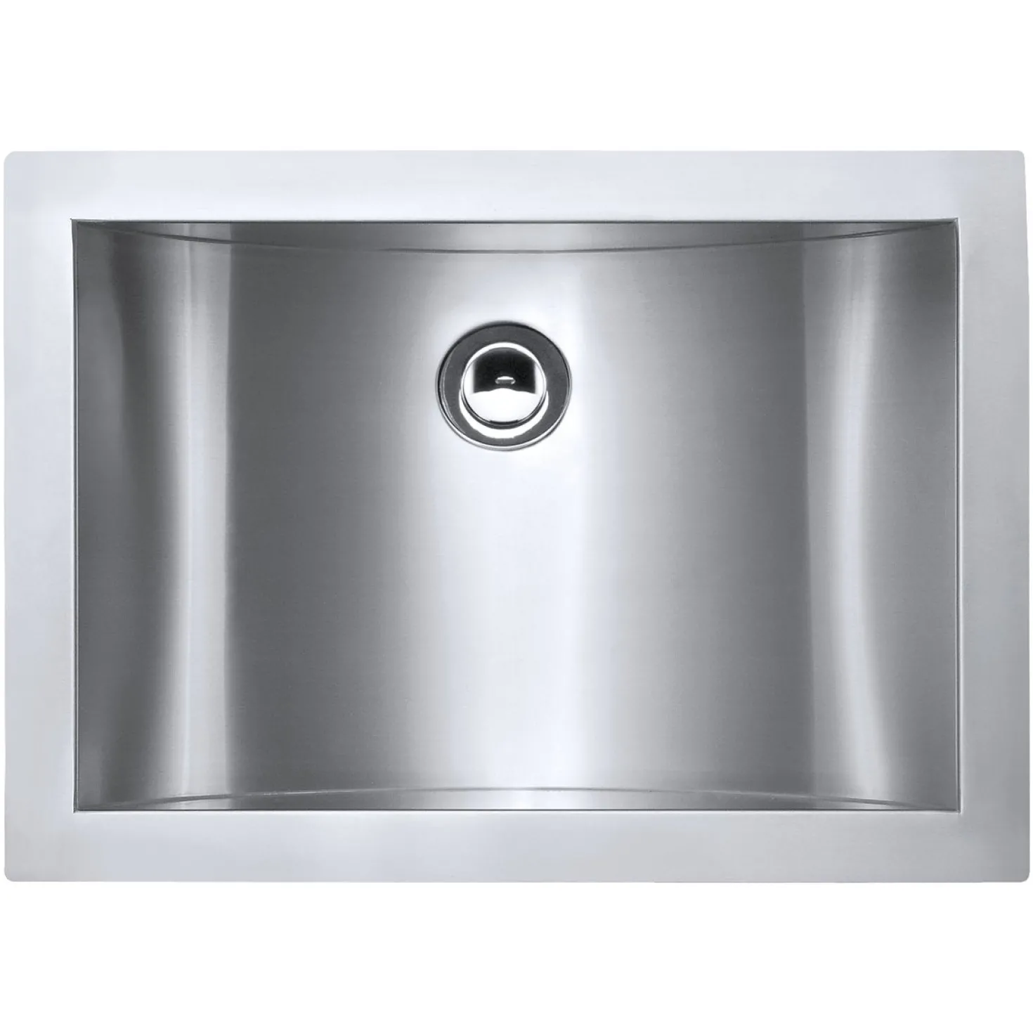 Ruvati 20" x 14" Brushed Stainless Steel Rectangular Undermount Bathroom Sink