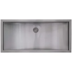 Ruvati 30 x 14" Brushed Stainless Steel Undermount Rectangular Bathroom Sink