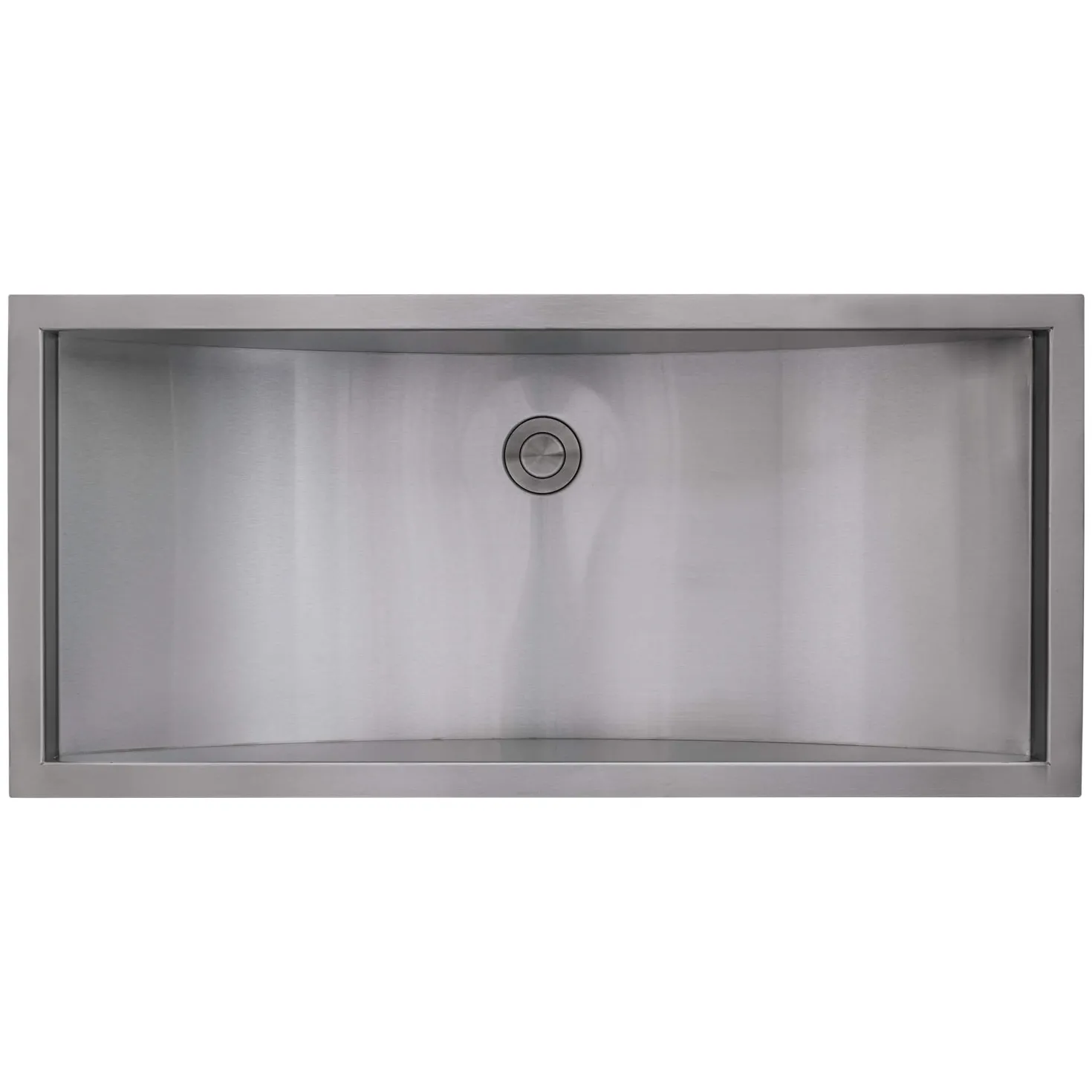 Ruvati 34 x 14" Brushed Stainless Steel Undermount Rectangular Bathroom Sink