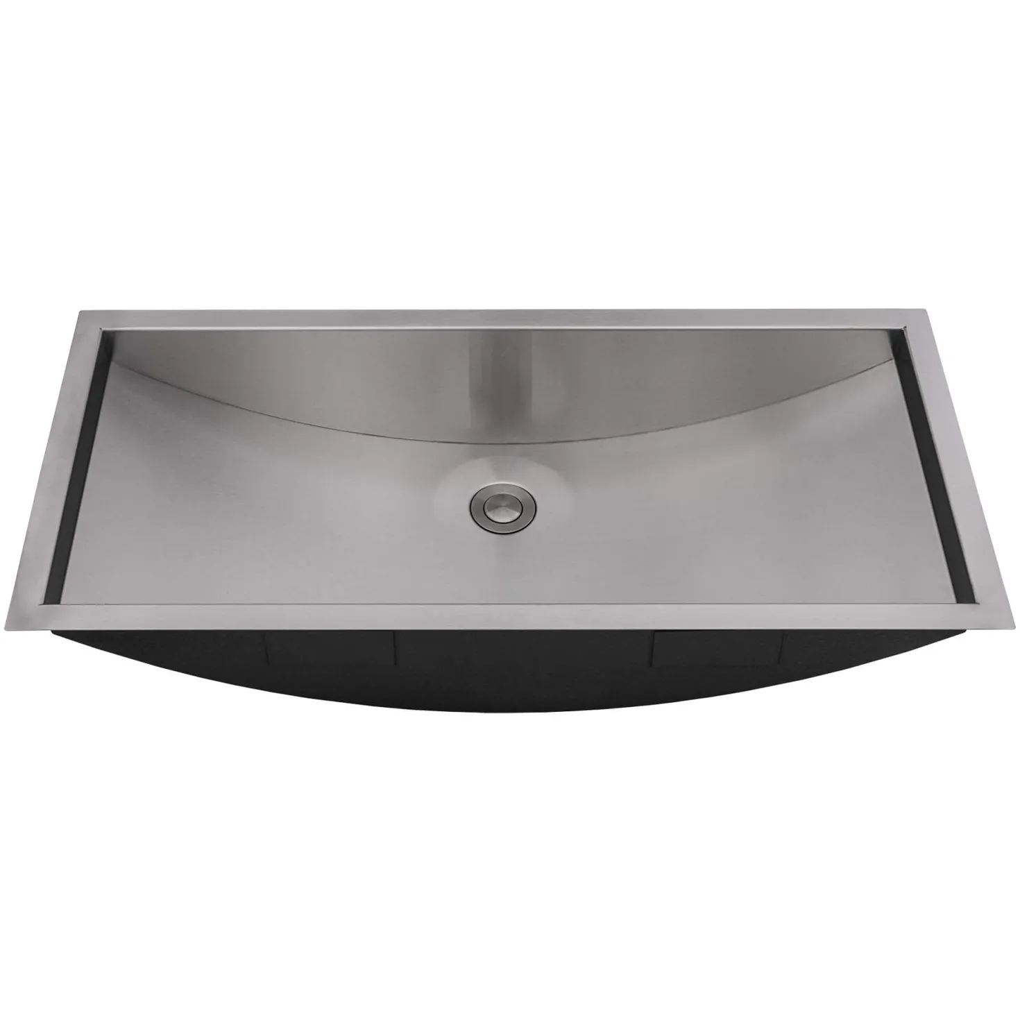 Ruvati 34 x 14" Brushed Stainless Steel Undermount Rectangular Bathroom Sink