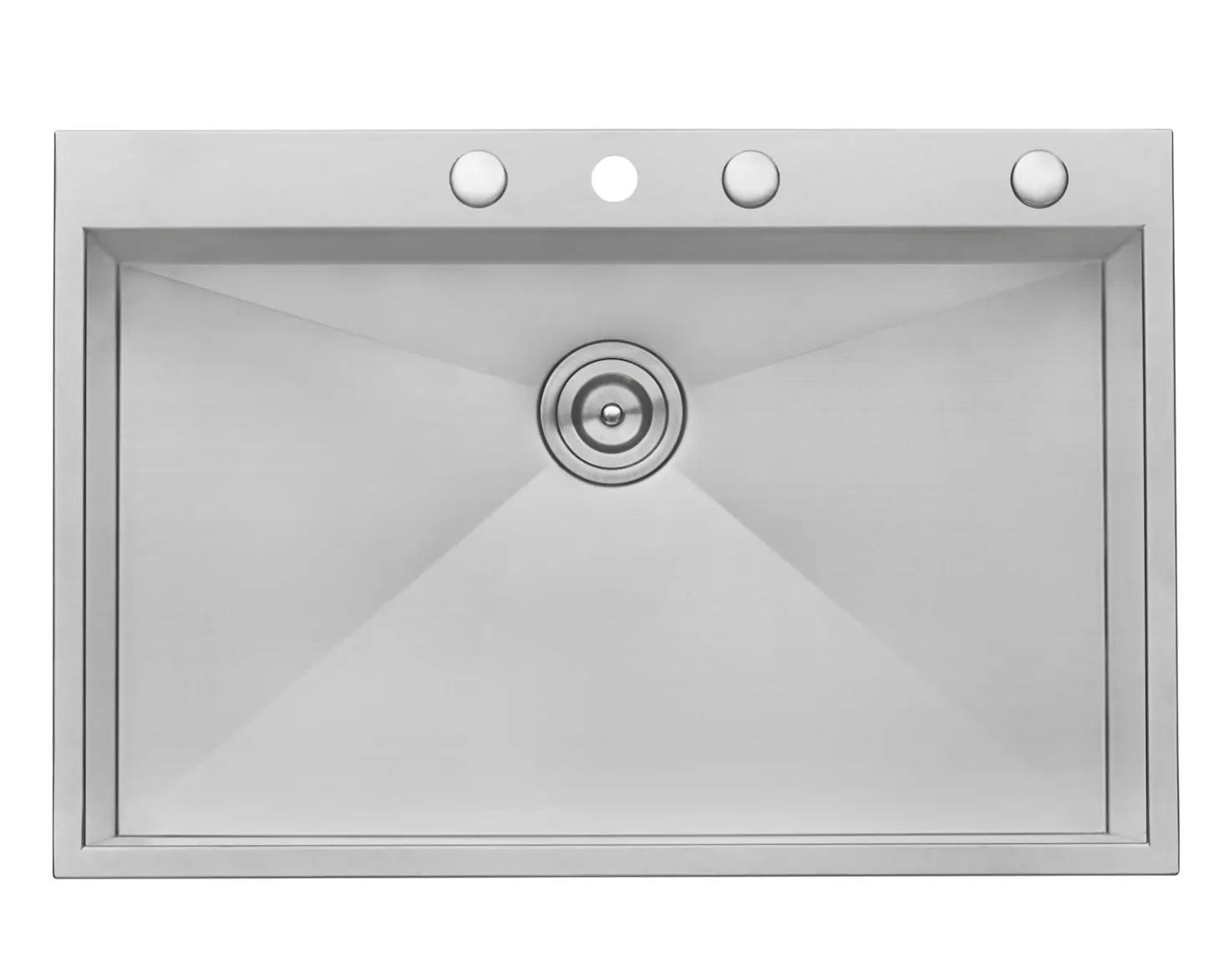 Ruvati 33 x 22" Drop-in Topmount 16 Gauge Zero Radius Stainless Steel Single Bowl Kitchen Sink