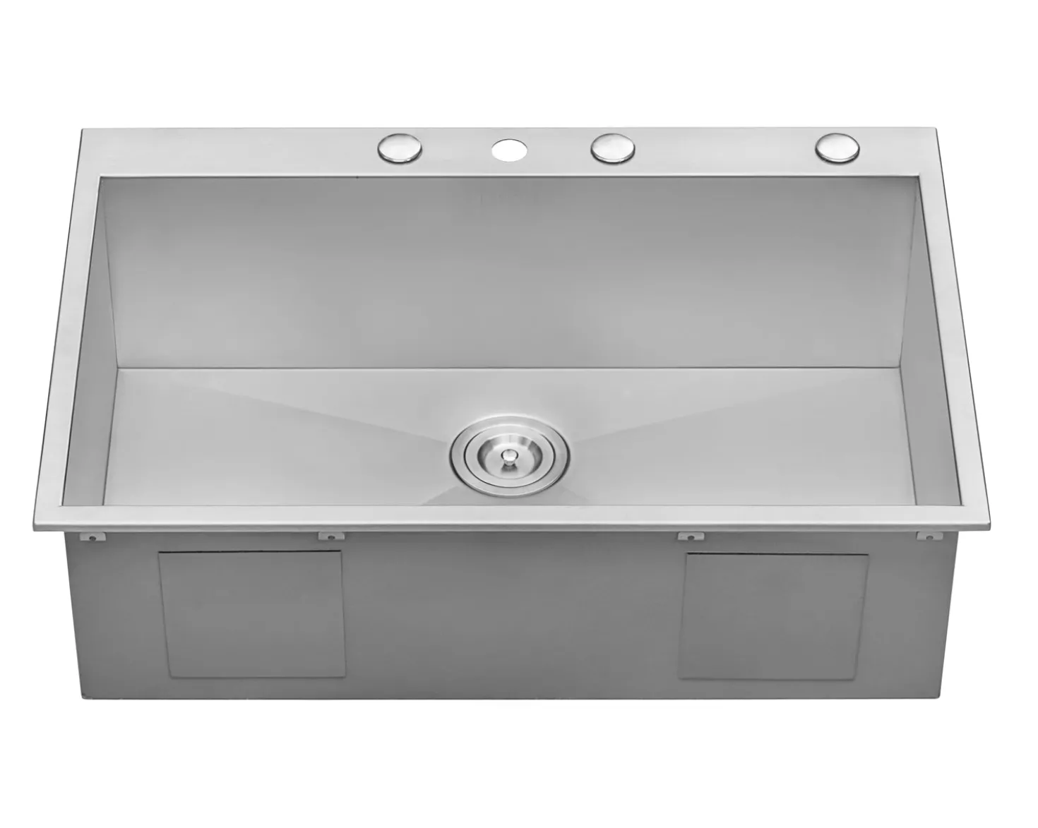 Ruvati 33 x 22" Drop-in Topmount 16 Gauge Zero Radius Stainless Steel Single Bowl Kitchen Sink
