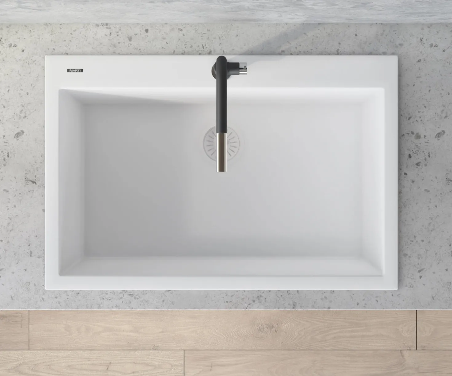 Ruvati 30 x 20" epiGranite Dual-Mount Granite Composite Single Bowl Kitchen Sink