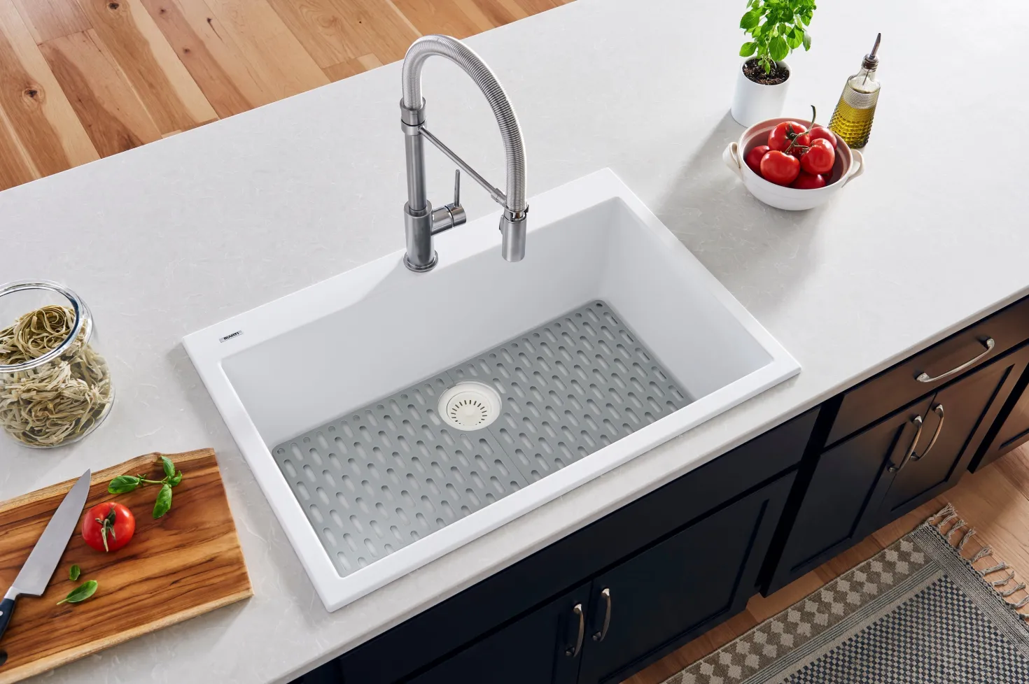 Ruvati 30 x 20" epiGranite Dual-Mount Granite Composite Single Bowl Kitchen Sink