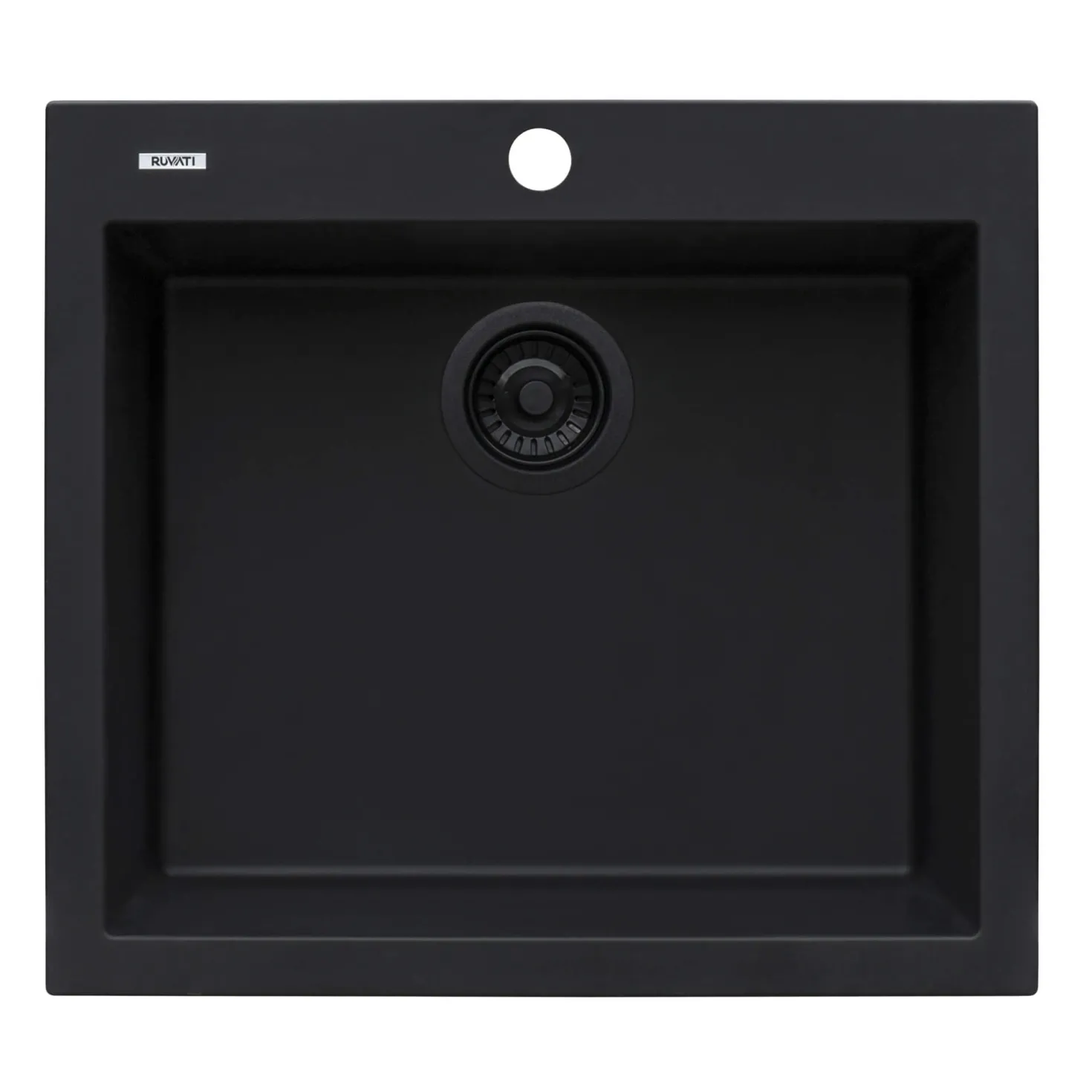 Ruvati 22 x 20" epiGranite Dual-Mount Granite Composite Single Bowl Kitchen Sink