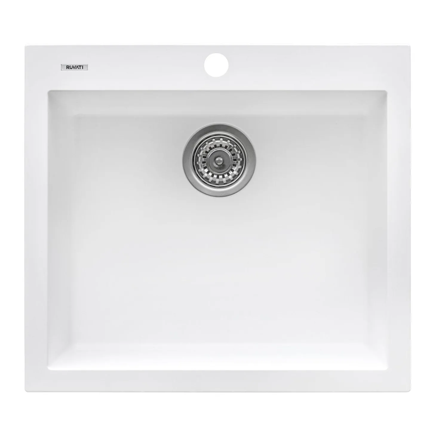 Ruvati 22 x 20" epiGranite Dual-Mount Granite Composite Single Bowl Kitchen Sink