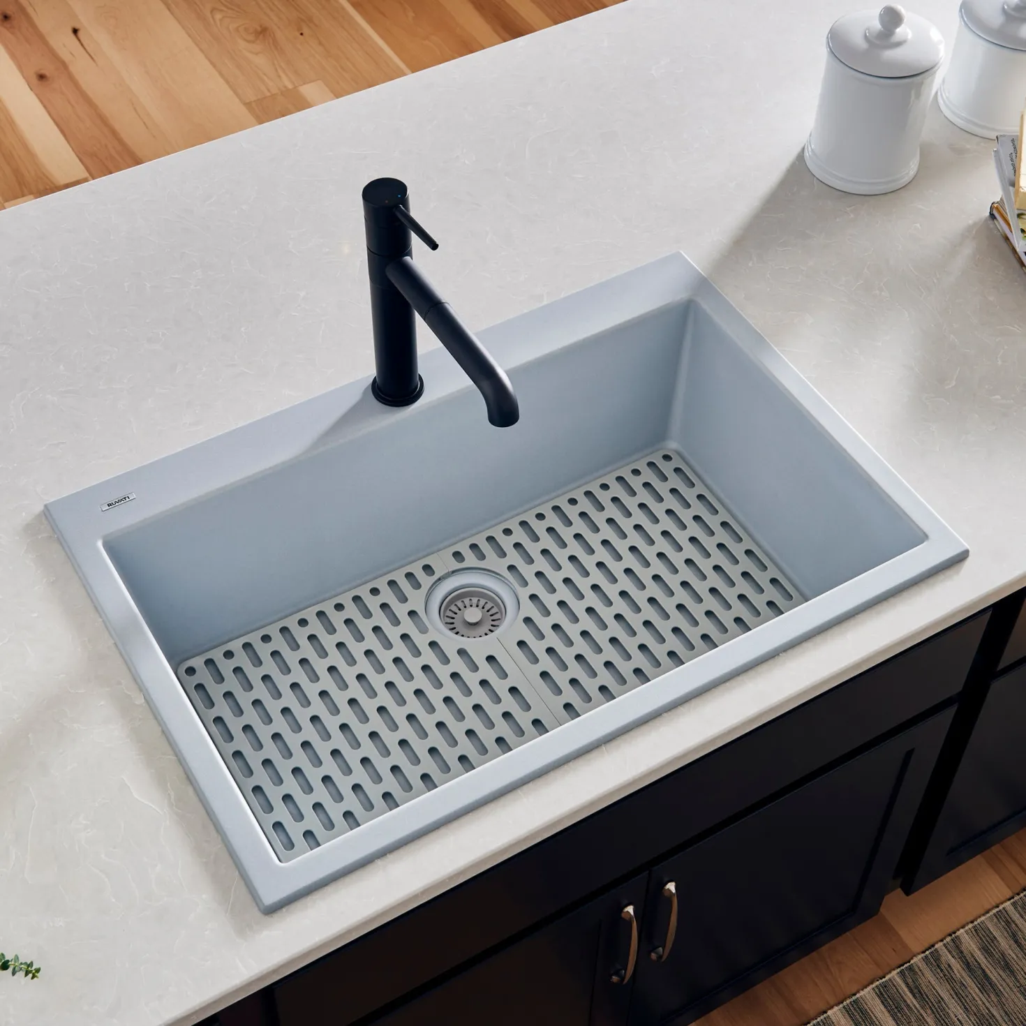 Ruvati 33 x 22" epiGranite Dual-Mount Granite Composite Single Bowl Kitchen Sink