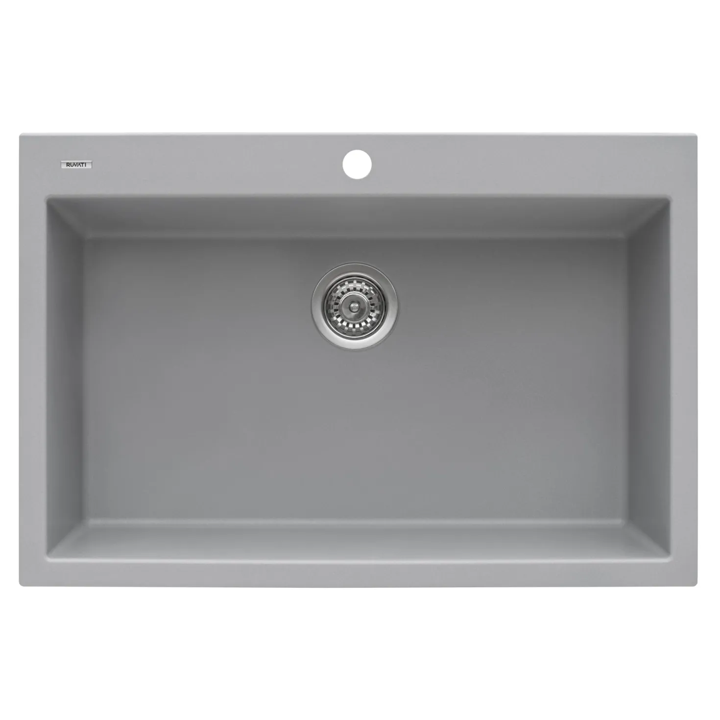 Ruvati 33 x 22" epiGranite Dual-Mount Granite Composite Single Bowl Kitchen Sink