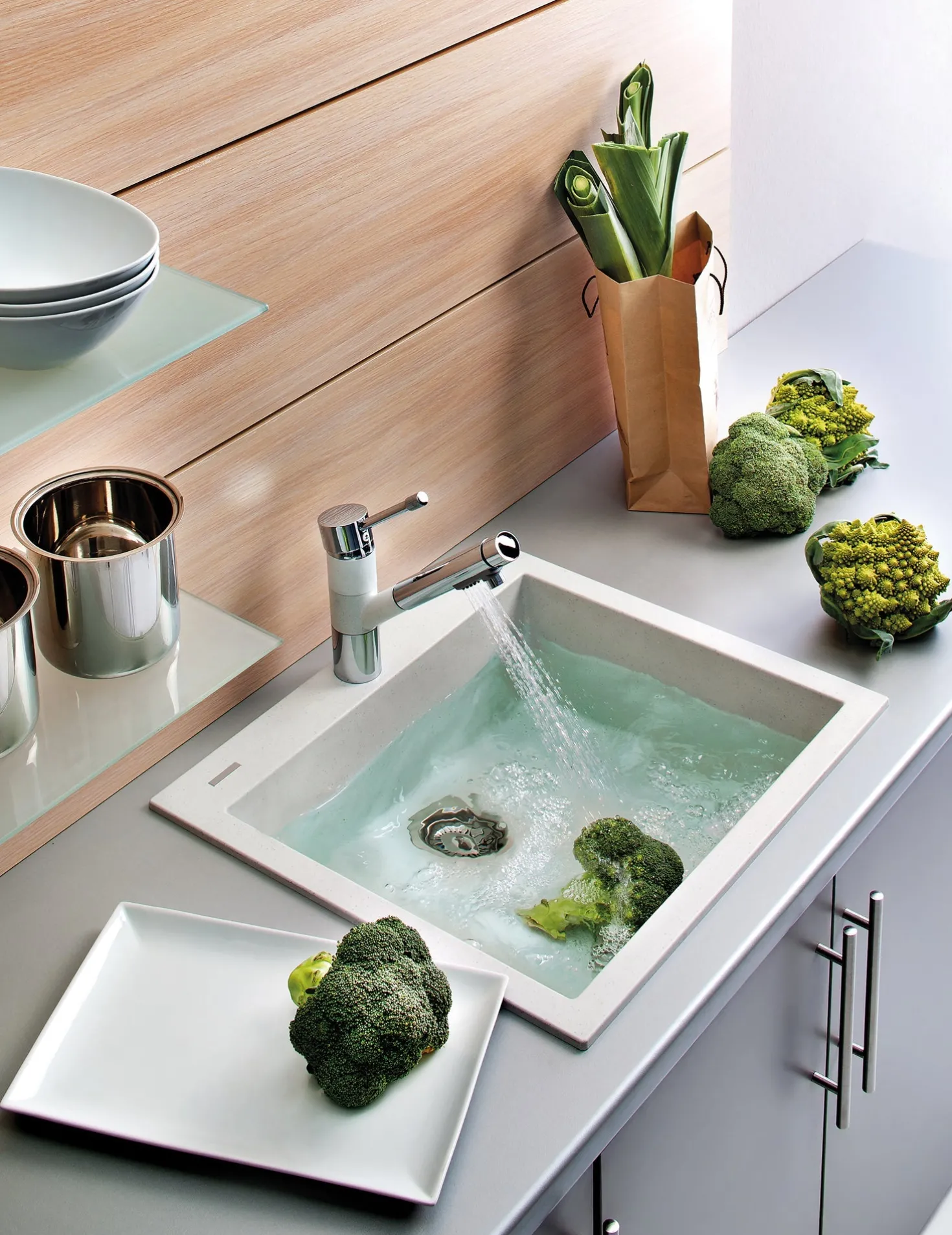 Ruvati 16 x 20" epiGranite Dual-Mount Granite Composite Single Bowl Kitchen Sink