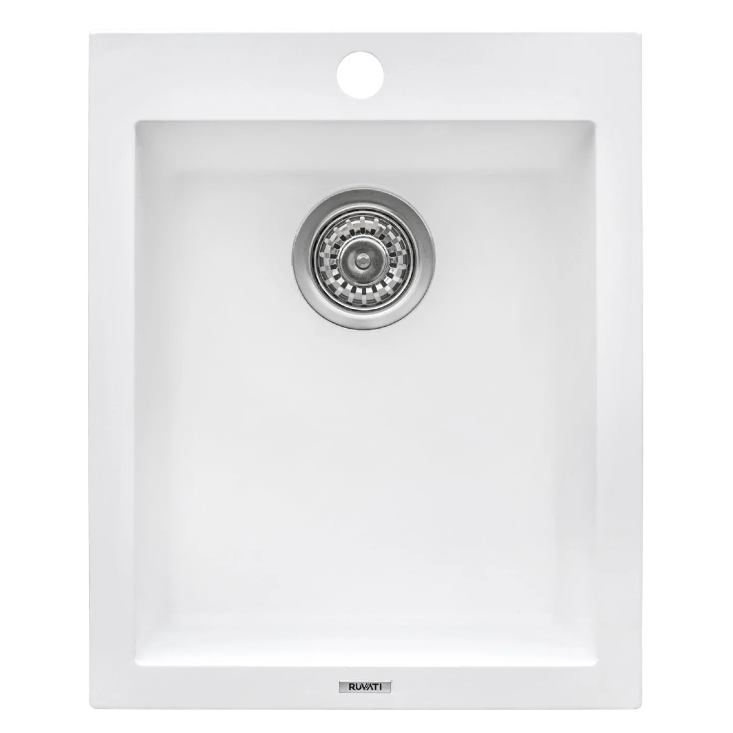 Ruvati 16 x 20" epiGranite Dual-Mount Granite Composite Single Bowl Kitchen Sink