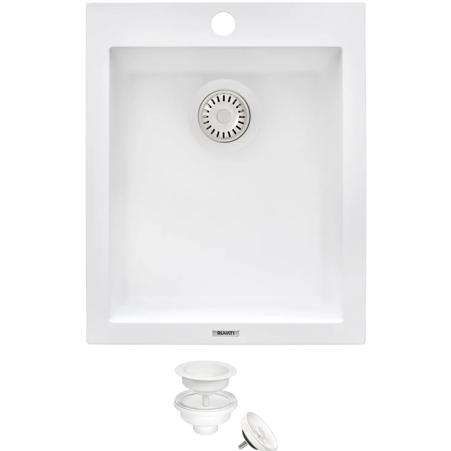 Ruvati 16 x 20" epiGranite Dual-Mount Granite Composite Single Bowl Kitchen Sink