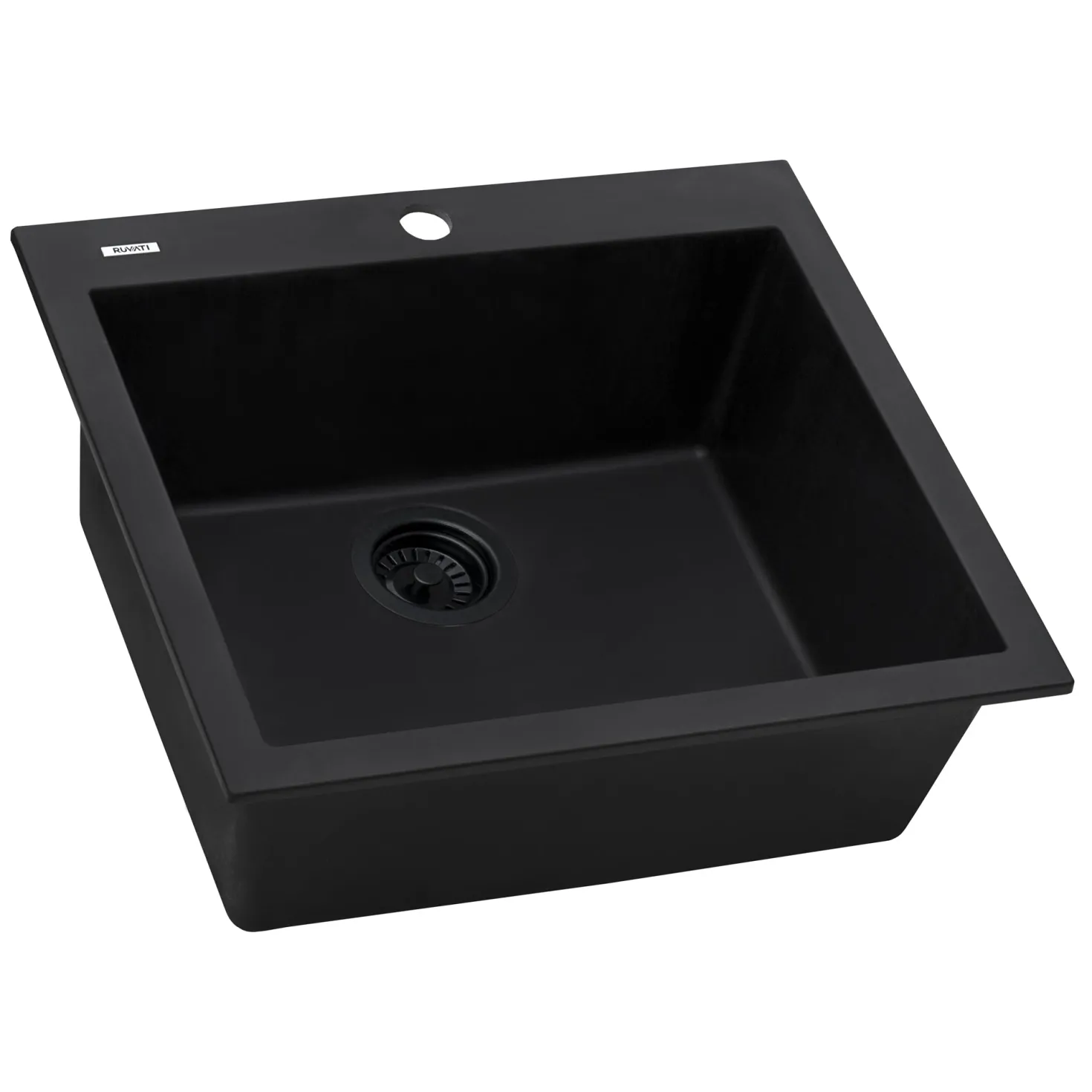 Ruvati 23 x 20" epiGranite Dual-Mount Granite Composite Single Bowl Kitchen Sink