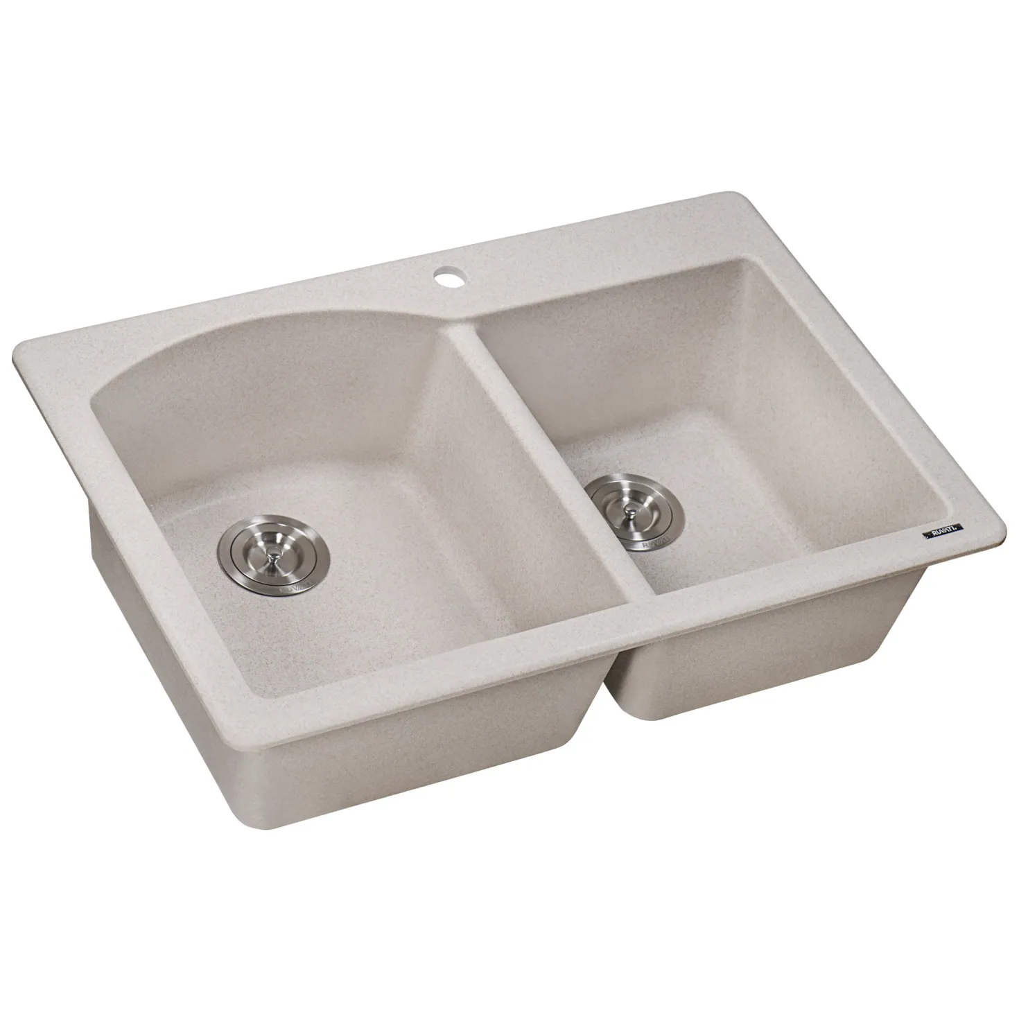 Ruvati 33 x 22" epiGranite Dual-Mount Double Bowl Granite Composite Kitchen Sink