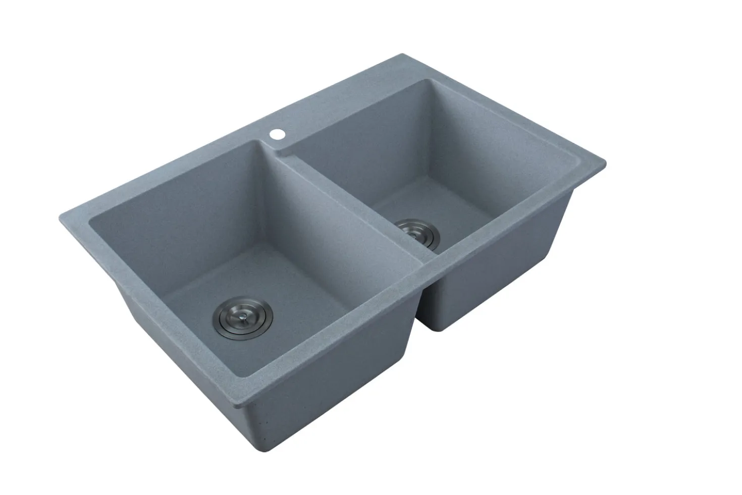 Ruvati 33 x 22" epiGranite Dual-Mount Granite Composite Double Bowl Kitchen Sink