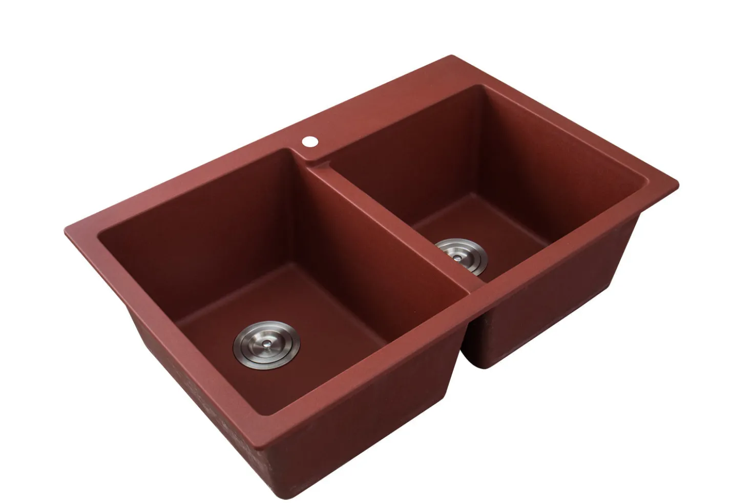 Ruvati 33 x 22" epiGranite Dual-Mount Granite Composite Double Bowl Kitchen Sink
