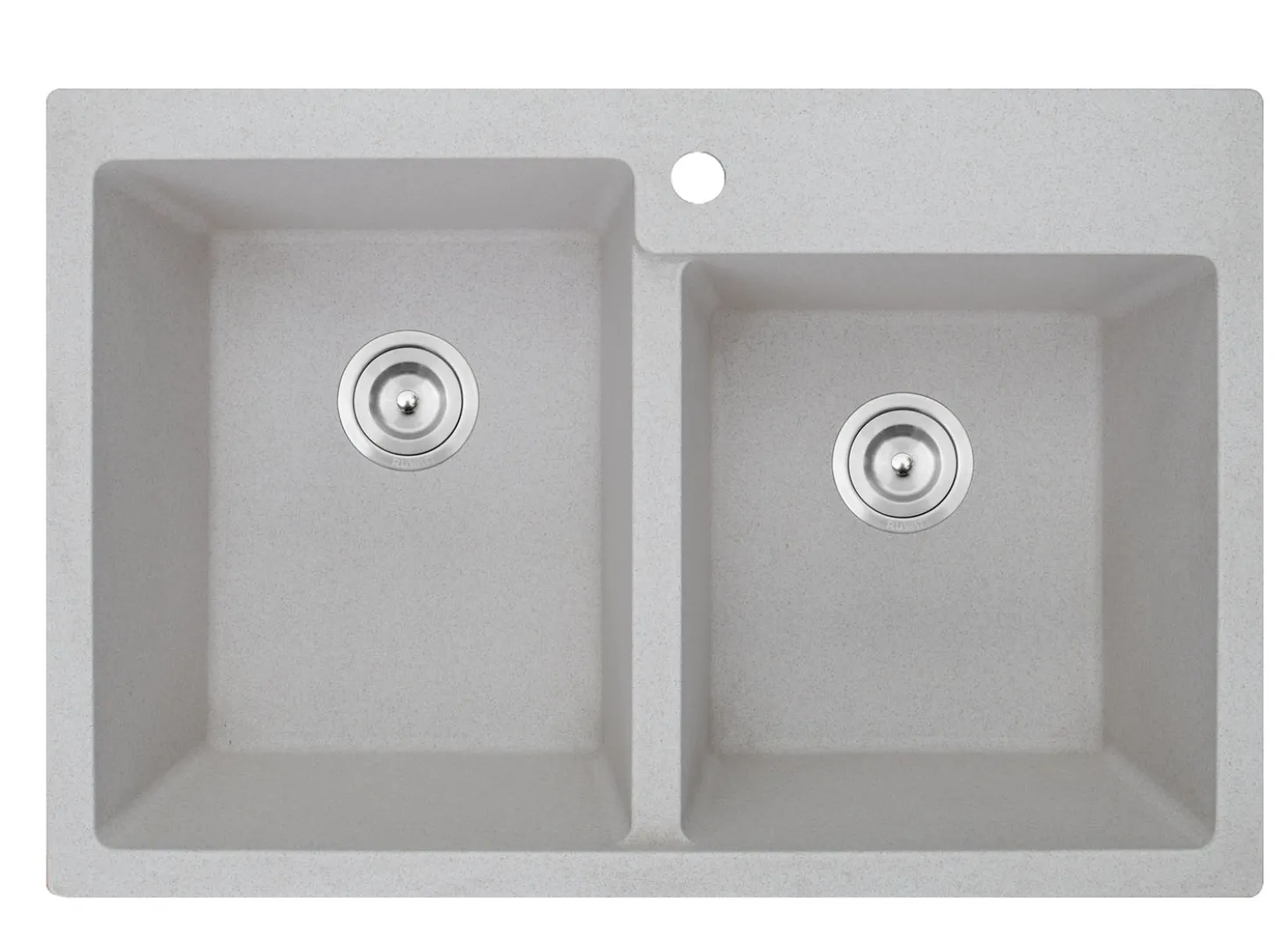 Ruvati 33 x 22" epiGranite Dual-Mount Granite Composite Double Bowl Kitchen Sink