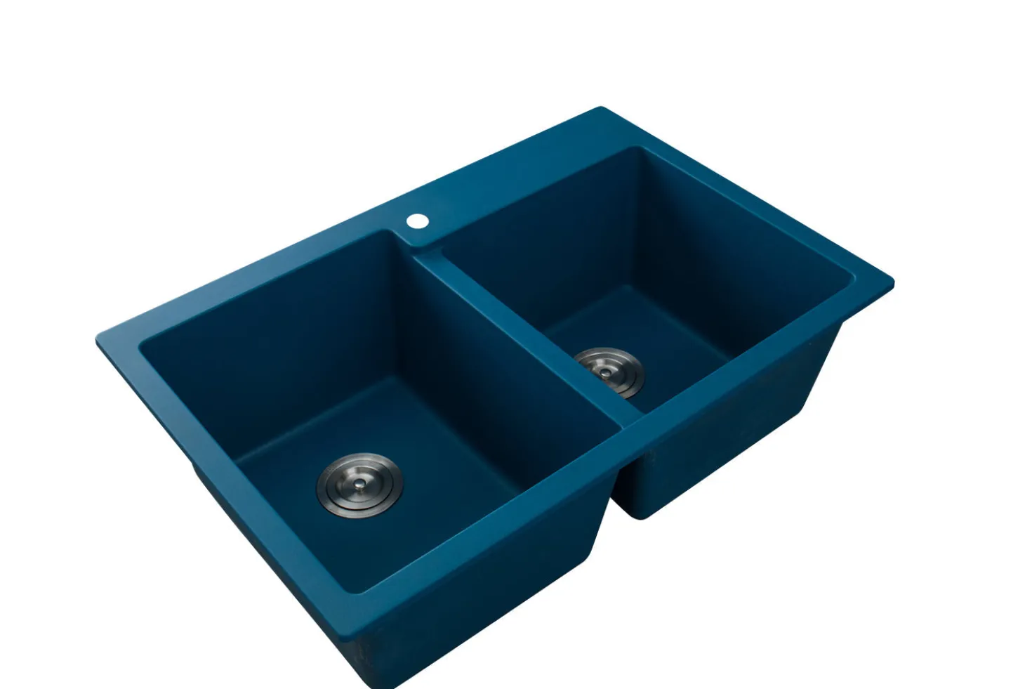 Ruvati 33 x 22" epiGranite Dual-Mount Granite Composite Double Bowl Kitchen Sink