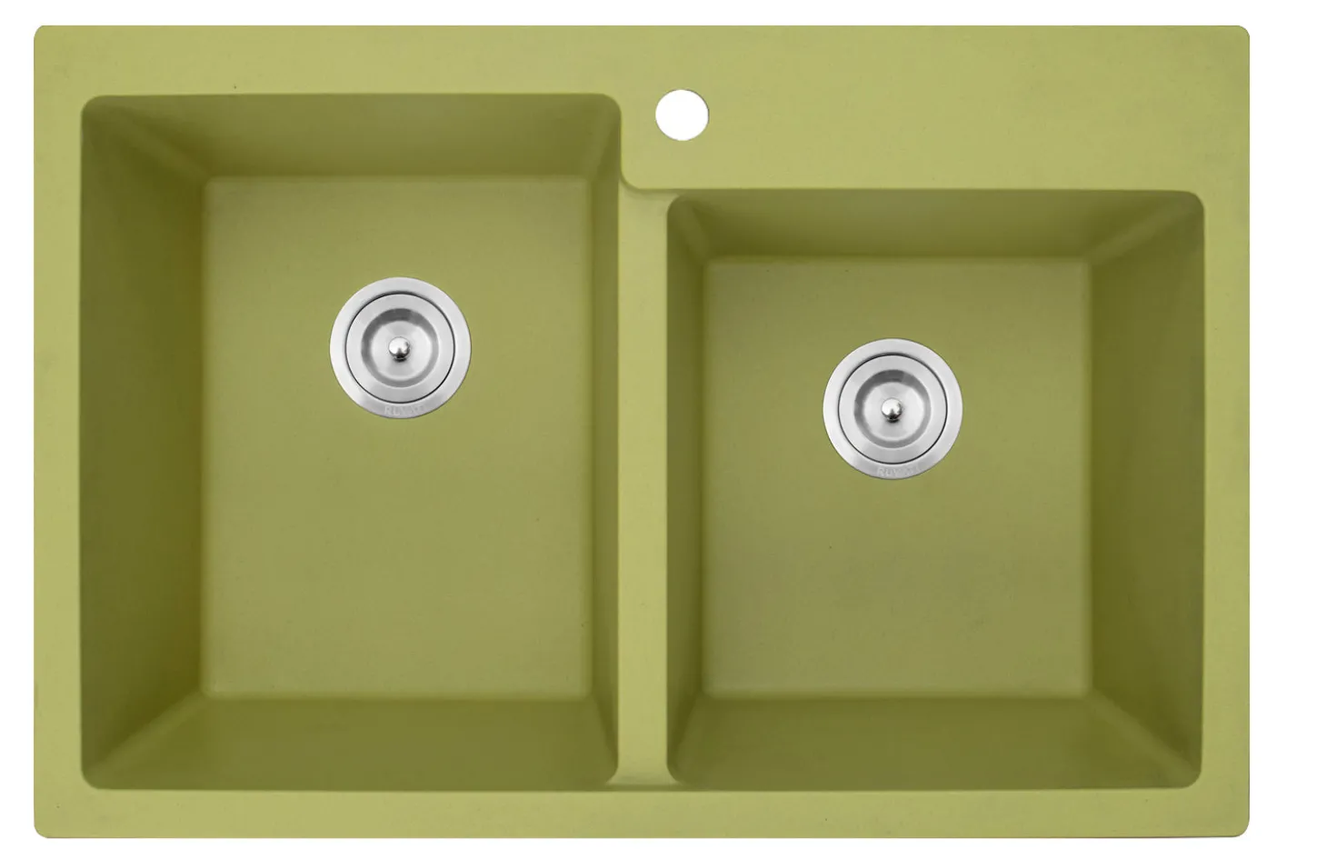 Ruvati 33 x 22" epiGranite Dual-Mount Granite Composite Double Bowl Kitchen Sink
