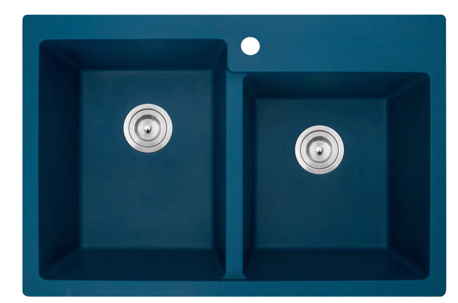 Ruvati 33 x 22" epiGranite Dual-Mount Granite Composite Double Bowl Kitchen Sink