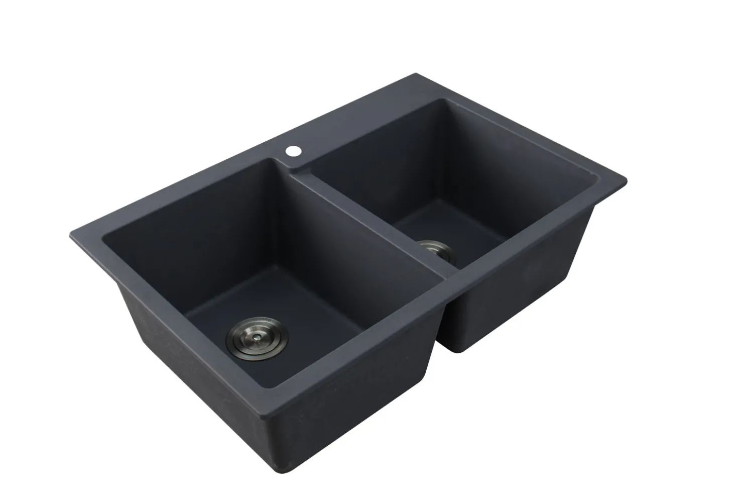Ruvati 33 x 22" epiGranite Dual-Mount Granite Composite Double Bowl Kitchen Sink