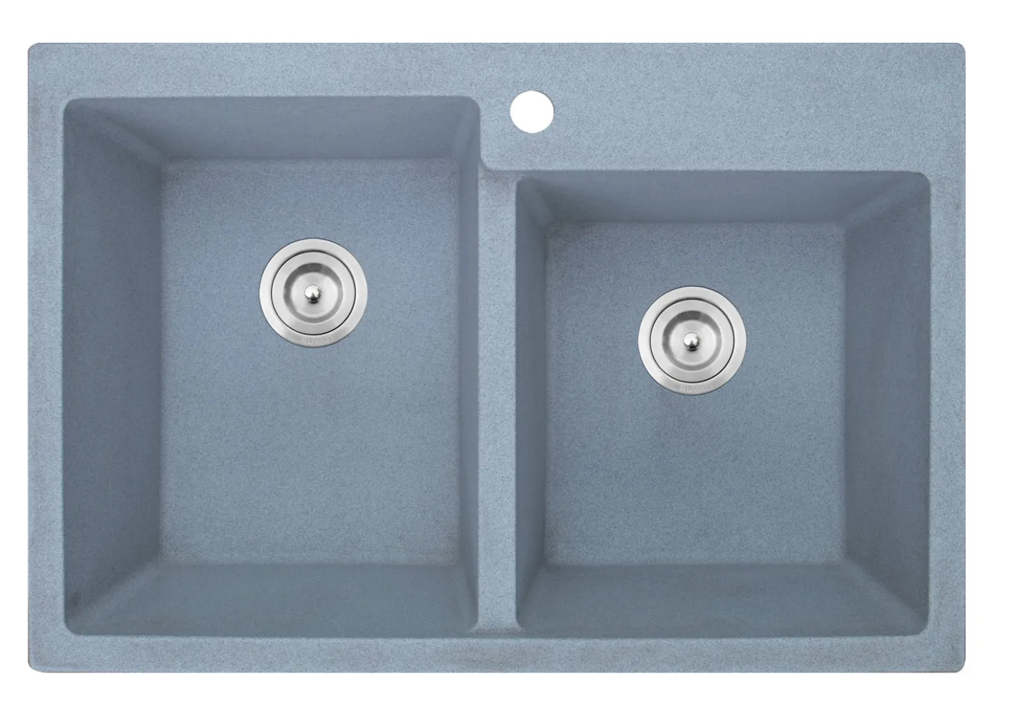 Ruvati 33 x 22" epiGranite Dual-Mount Granite Composite Double Bowl Kitchen Sink
