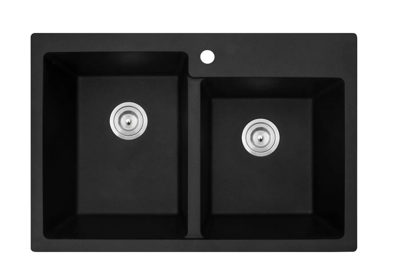 Ruvati 33 x 22" epiGranite Dual-Mount Granite Composite Double Bowl Kitchen Sink