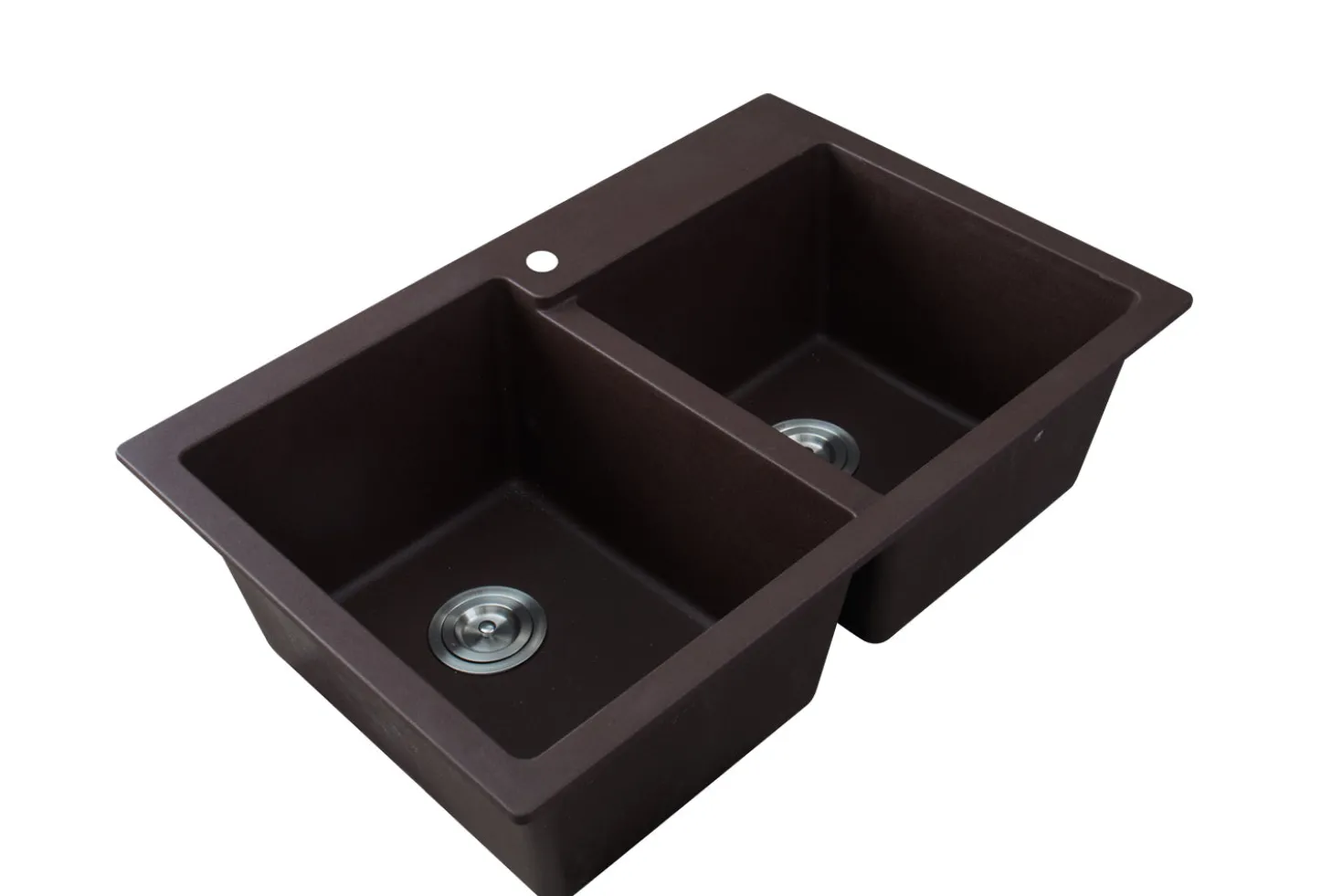 Ruvati 33 x 22" epiGranite Dual-Mount Granite Composite Double Bowl Kitchen Sink