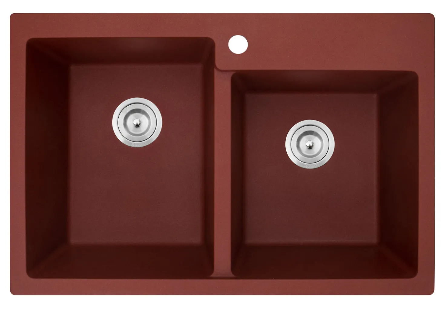Ruvati 33 x 22" epiGranite Dual-Mount Granite Composite Double Bowl Kitchen Sink