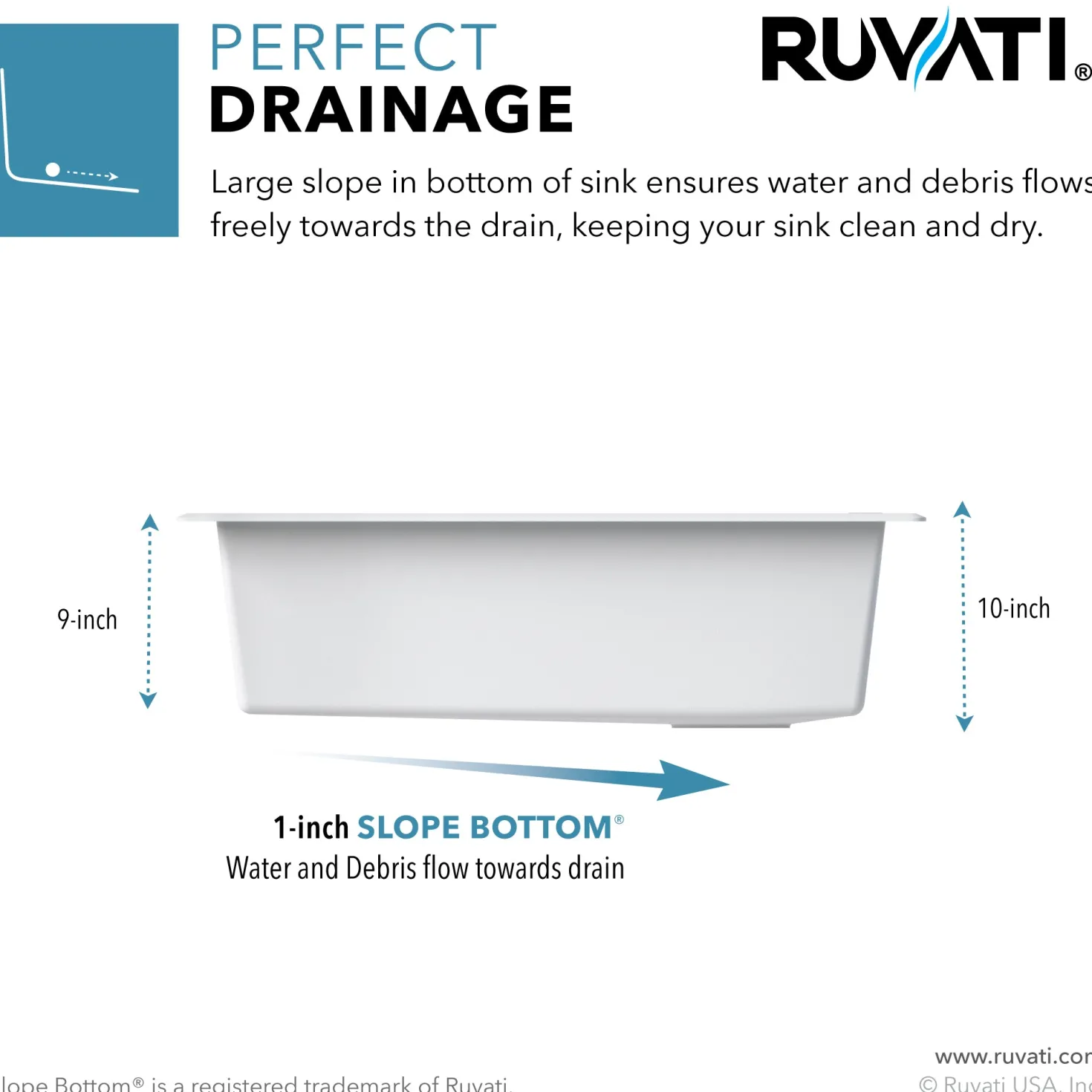 Ruvati 33 x 22" epiGranite Top Mount Granite Composite Single Bowl Kitchen Sink