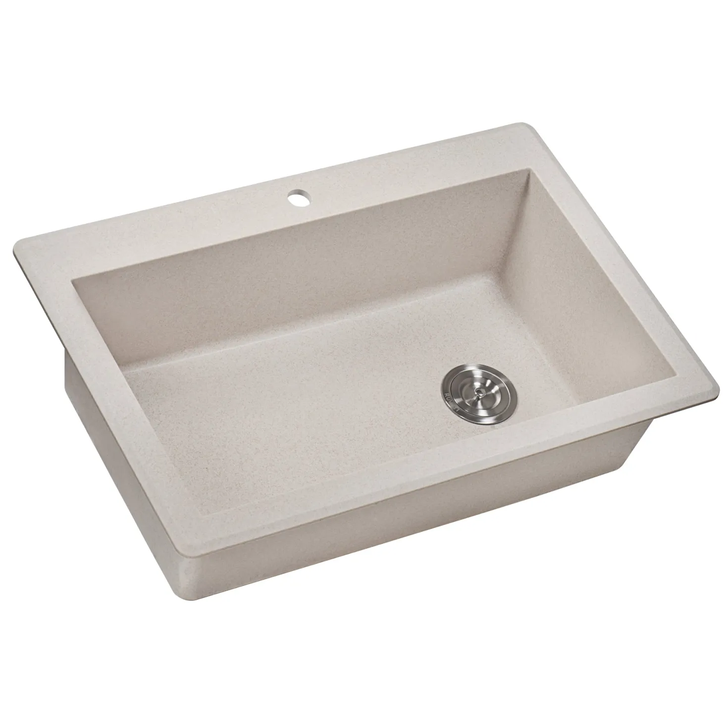 Ruvati 33 x 22" epiGranite Top Mount Granite Composite Single Bowl Kitchen Sink