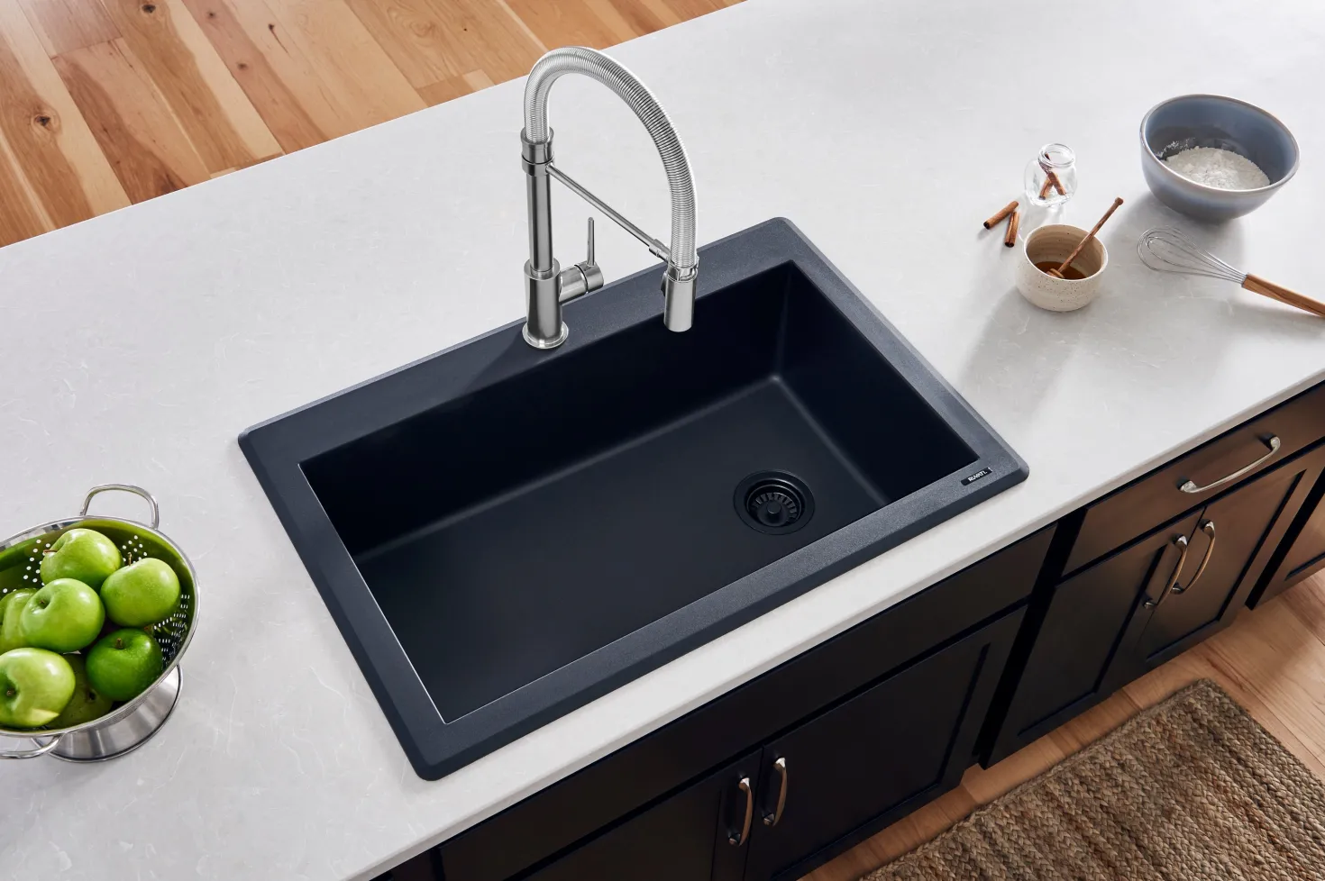 Ruvati 33 x 22" epiGranite Top Mount Granite Composite Single Bowl Kitchen Sink
